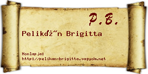 Pelikán Brigitta névjegykártya